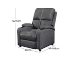 DS Zola Push Back Recliner Chair Linen Light Grey24