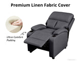 DS Zola Push Back Recliner Chair Linen Light Grey24