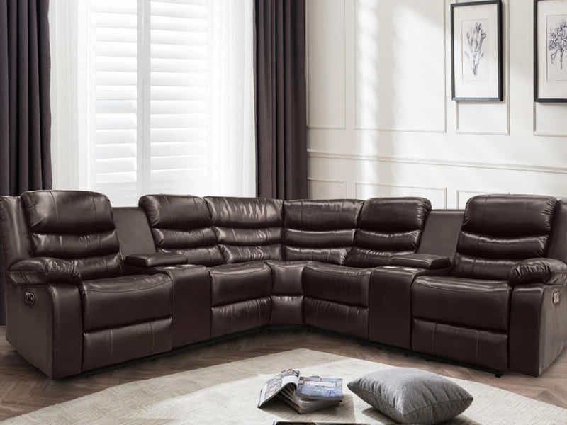 Pamela Recliner Sofa Set with LED Light