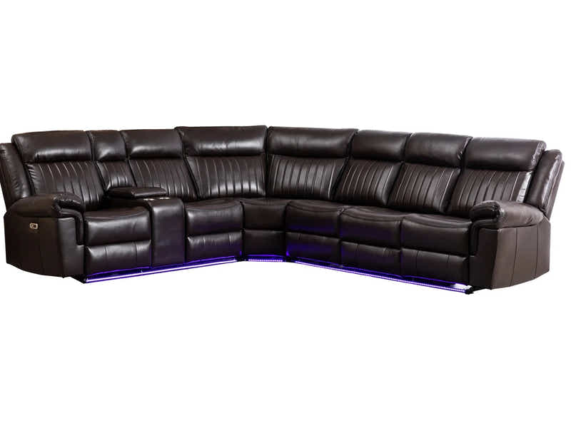 Welda Recliner Sofa Set with LED Light