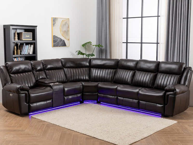 Welda Recliner Sofa Set with LED Light