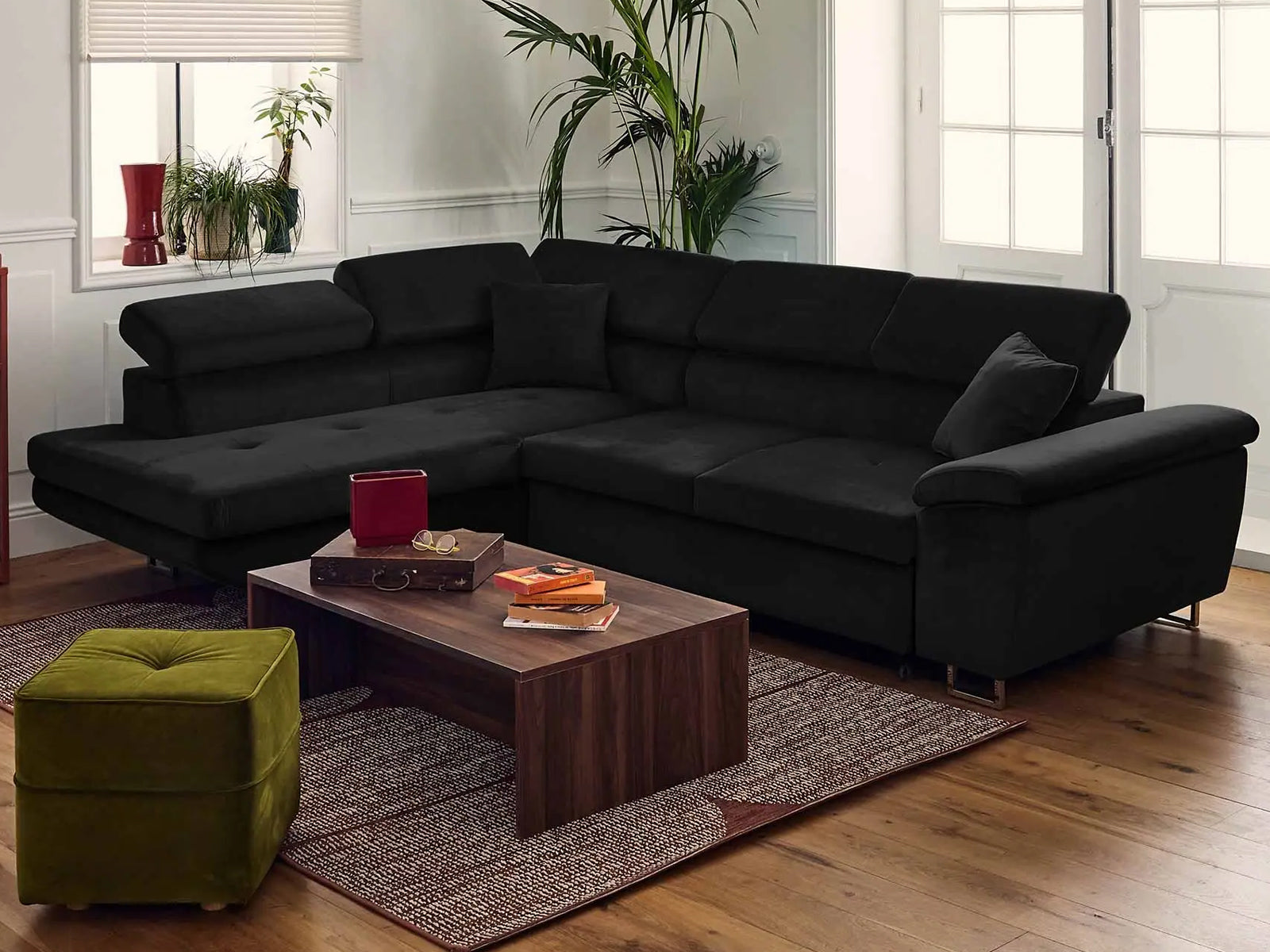 Xander Pull Out Sofa Bed with Left Storage Chaise