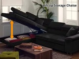 Xander Pull Out Sofa Bed with Left Storage Chaise