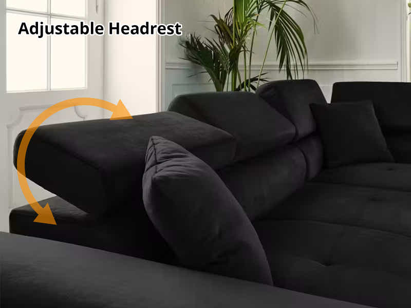 Xander Pull Out Sofa Bed with Right Storage Chaise