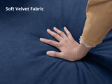 DS Lemore Sectional Sofa with Left Chaise Velvet Navy Blue