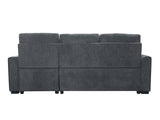Collyn Pull Out Sofa Bed with Left Chaise Chenille Dark Grey