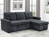 DS Collyn Pull Out Sofa Bed Chenille Dark Grey