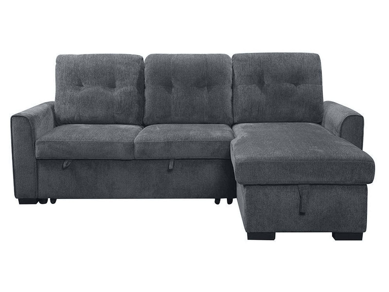 DS Collyn Pull Out Sofa Bed Chenille Dark Grey