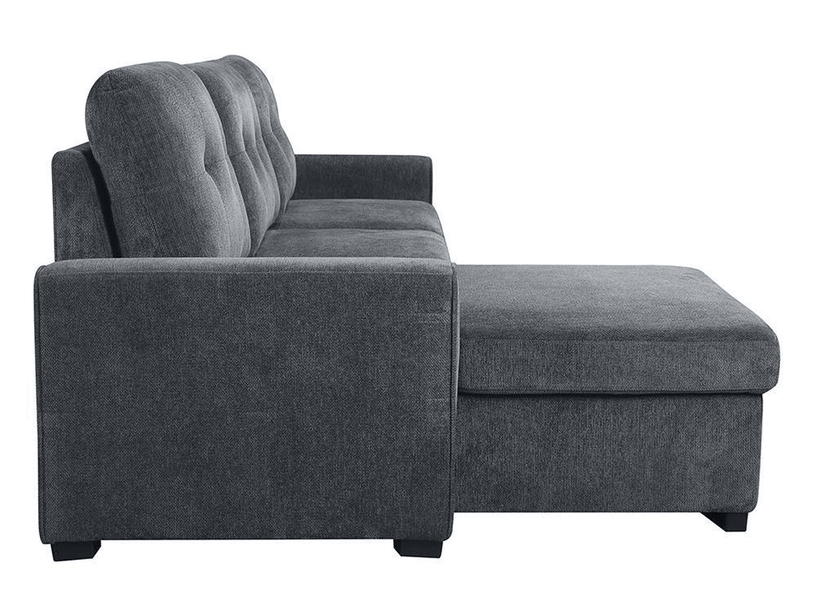 DS Collyn Pull Out Sofa Bed Chenille Dark Grey