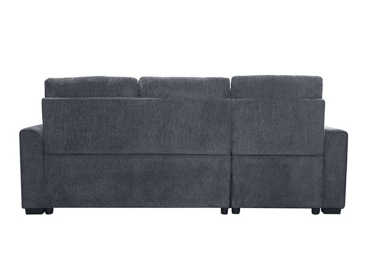 Collyn Chenille Sofa Bed with Left Chaise – Dark Grey