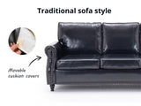 Cassandra 3-seater Sofa PU - Black