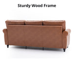 Cassandra 3-seater Sofa PU - Brown