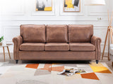 Cassandra 3-seater Sofa PU - Dark Brown
