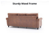 Cassandra 3-seater Sofa PU - Dark Brown