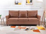 Cassandra 3-seater Sofa PU - Tan Brown