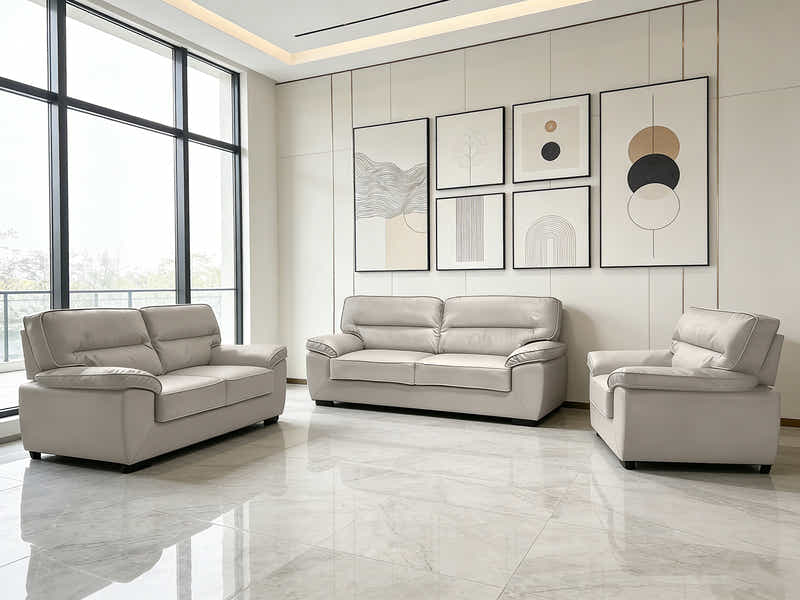 Zonny 3PC Sofa Set PU - Beige