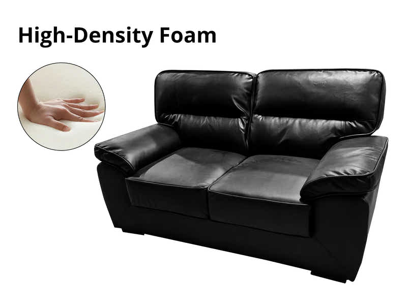 Zonny 3PC Sofa Set PU - Black