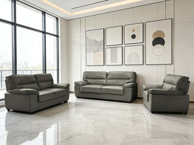 Zonny 3-Piece Sofa Set PU - Dark Green