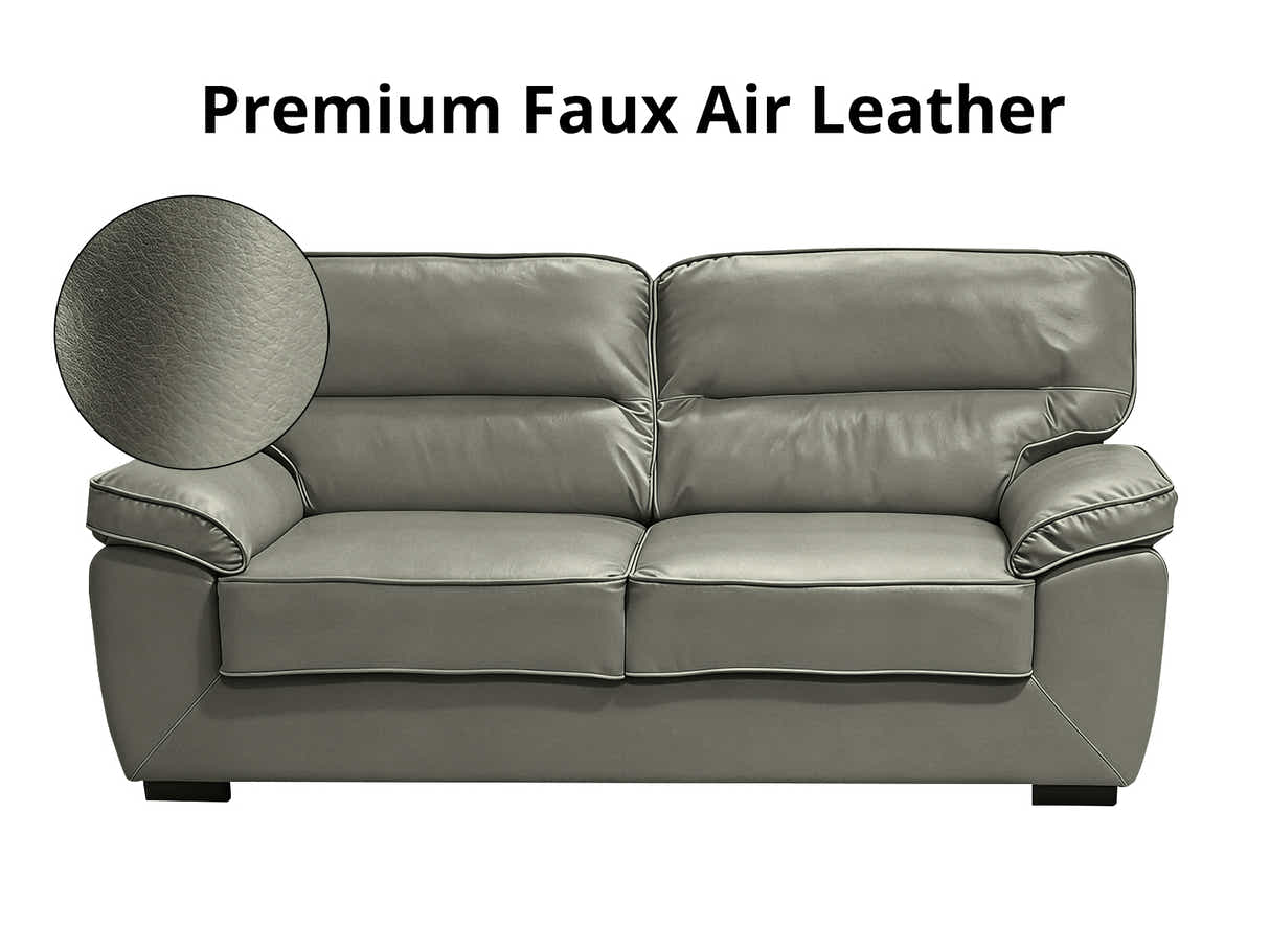 Zonny 3PC Sofa Set PU - Dark Green