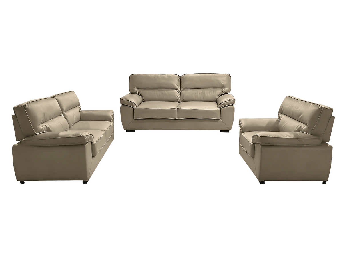 Zonny 3PC Sofa Set PU - Taupe
