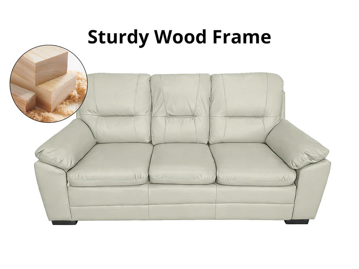 Kolby 3PC Sofa Set PU - Beige