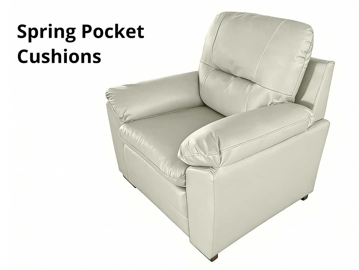 Kolby 3PC Sofa Set PU - Beige