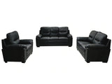 Kolby 3PC Sofa Set PU - Black