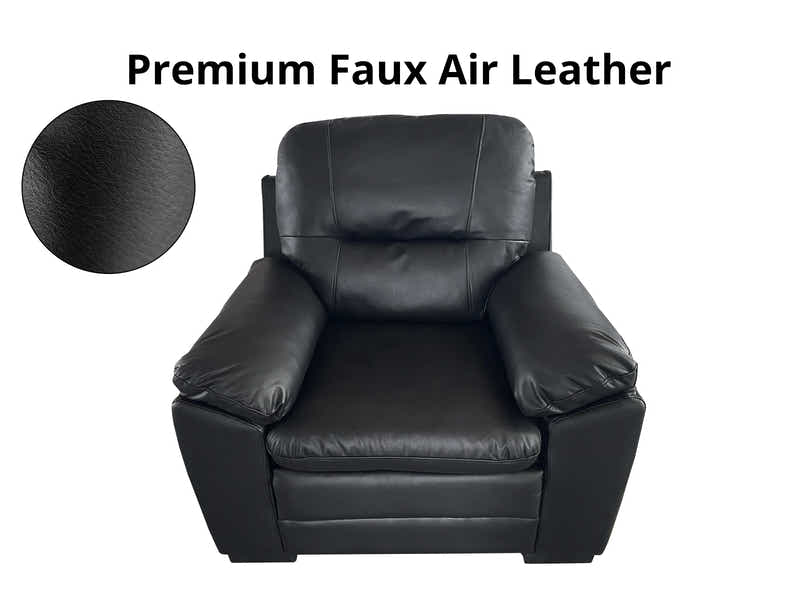 Kolby 3PC Sofa Set PU - Black