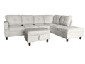 Vega Sectional Sofa with Ottoman Linen - Beige