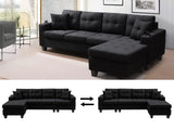 DS Zalda Sectional Sofa Linen Black