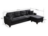 DS Zalda Sectional Sofa Linen Black