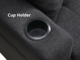 DS Zalda Sectional Sofa Linen Black