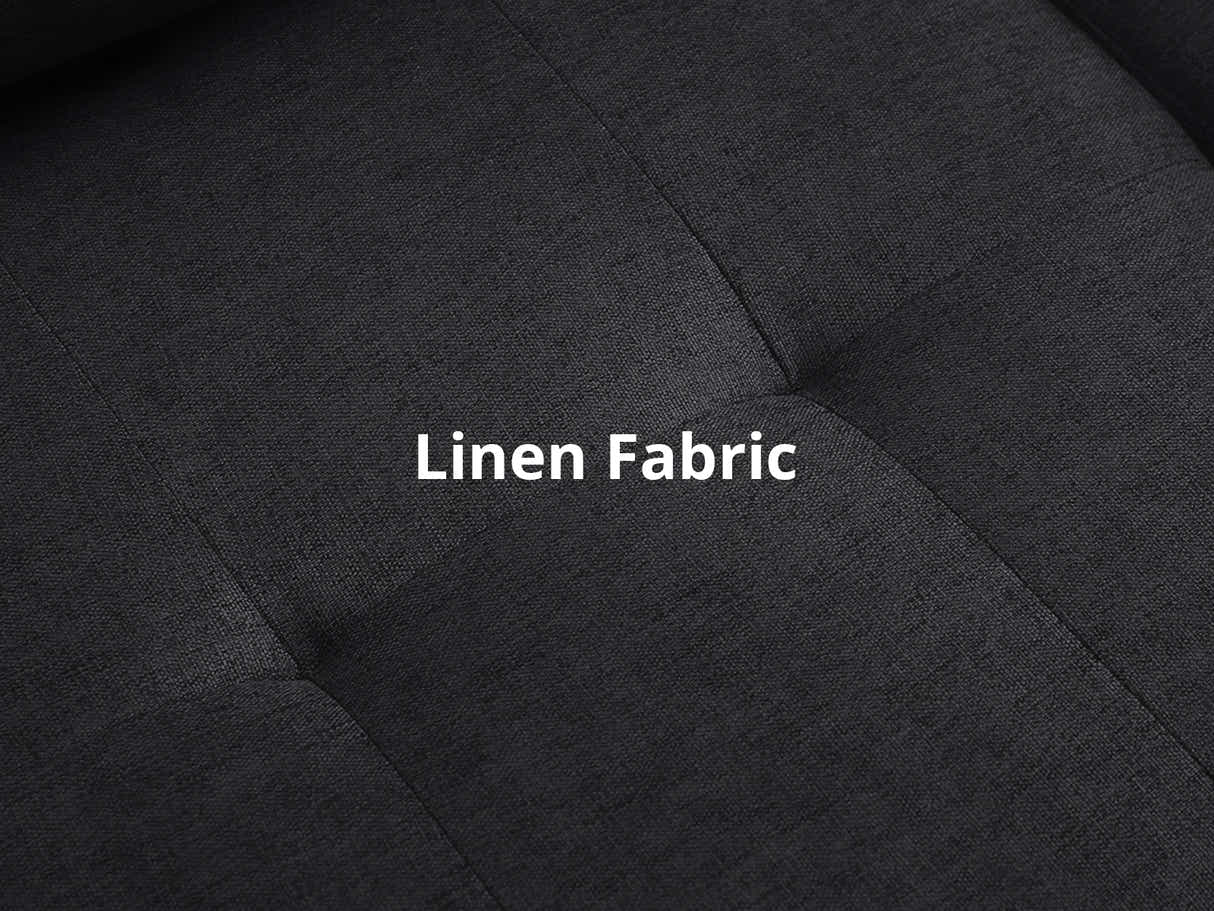 DS Zalda Sectional Sofa Linen Black