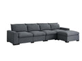 DS Savile Sectional Sofa With Ottoman Dark Grey