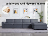 DS Savile Sectional Sofa With Ottoman Dark Grey