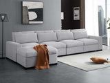 DS Savile Sectional Sofa With Ottoman Light Grey