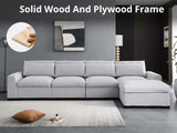 DS Savile Sectional Sofa With Ottoman Light Grey