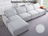 DS Savile Sectional Sofa With Ottoman Light Grey