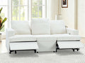 DS Kurtan Chenille Reclining 3 Seater Sofa Cream