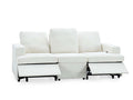 DS Kurtan Chenille Reclining 3 Seater Sofa - Cream