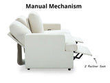 DS Kurtan Chenille Reclining 3 Seater Sofa Cream
