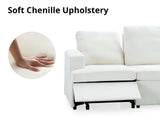DS Kurtan Chenille Reclining 3 Seater Sofa Cream