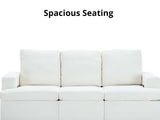 DS Kurtan Chenille Reclining 3 Seater Sofa Cream