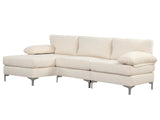 Wenda Sectional Sofa Velvet Beige