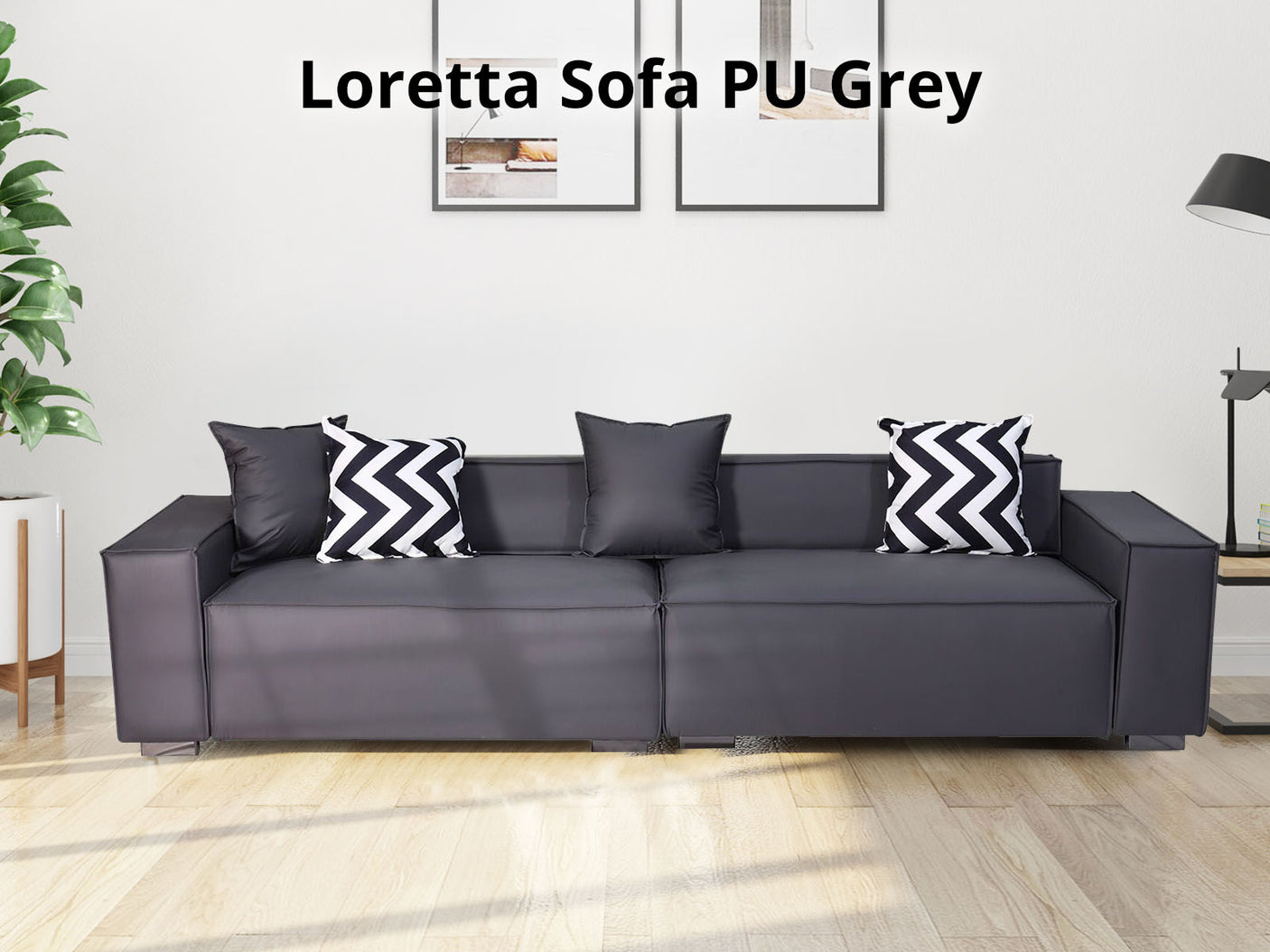 Loretta Sofa PU Grey