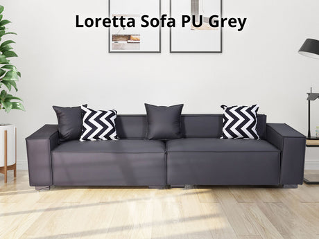 Loretta Sofa PU Grey