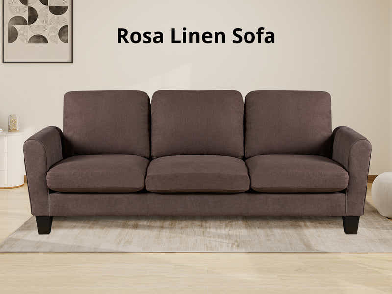 Rosa Linen Sofa Beige340