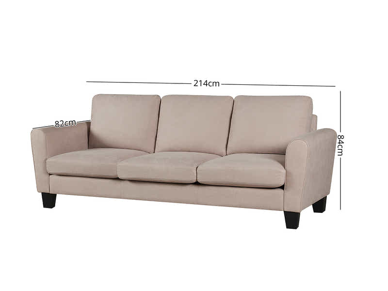 Rosa Linen Sofa Beige466