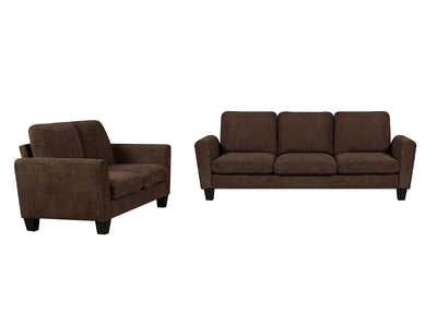 Rosa Linen Sofa Set Brown