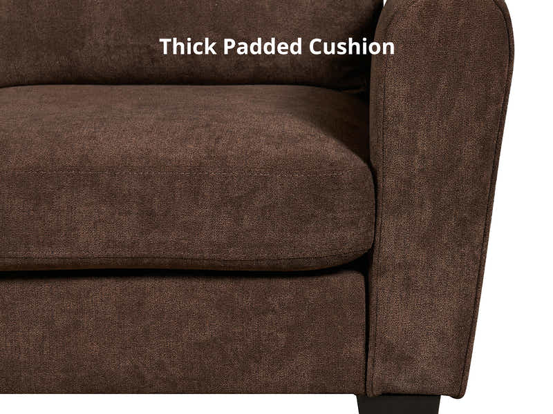 Rosa Linen Sofa Set Brown